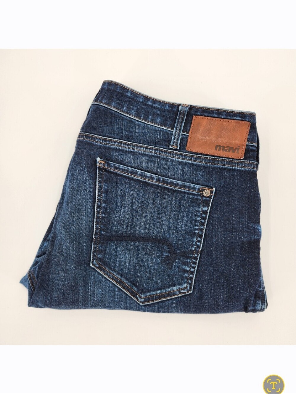 Mavi Jeans Mens Jake Slim Leg Jean Size 38x34 Dark Wash Denim